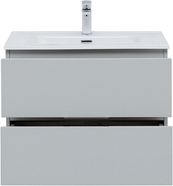 Aquanet Мебель для ванной Алвита New 70 2 ящика подвесная серая матовая – фотография-3